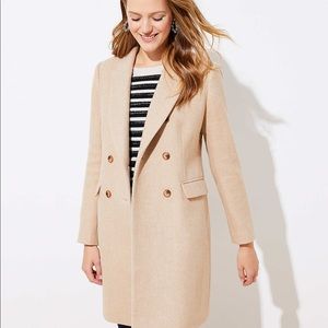 Loft Double Breasted Camel Coat